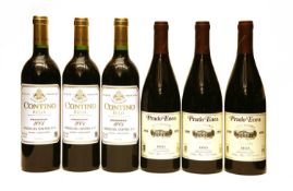 Rioja Gran Reserva, Prado Enea, 1998, three bottles, Rioja Reserva, Contino, 2001, three bottles