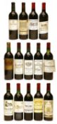 Assorted Red Bordeaux: Chateau Desmirail, 3eme Cru Classe, Margaux, 1983 and thirteen various