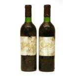 Château Margaux, 1er Cru Classe, Pauillac, 1974, two bottles