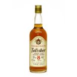 Talisker, 8 Years Old, Single Malt Scotch Whisky, 80 proof, 26 1/3 fl ozs, 1970s bottling