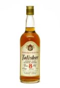 Talisker, 8 Years Old, Single Malt Scotch Whisky, 80 proof, 26 1/3 fl ozs, 1970s bottling