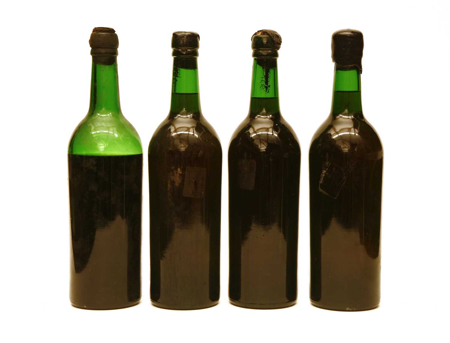 Vintage Port, no label, plain capsule, four bottles