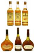 Assorted Whisky and Armagnac to include: Bells and Janneau, six bottles in total