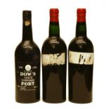Dows, Vintage Port, 1963, one bottle and Croft, Vintage Port, 1963, two bottles