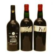 Dows, Vintage Port, 1963, one bottle and Croft, Vintage Port, 1963, two bottles