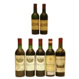 Assorted Red Bordeaux: Chateau de Pez, St Estephe, 1971, three bottles, and four various others