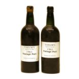 Taylors, Vintage Port, 1963, two bottles