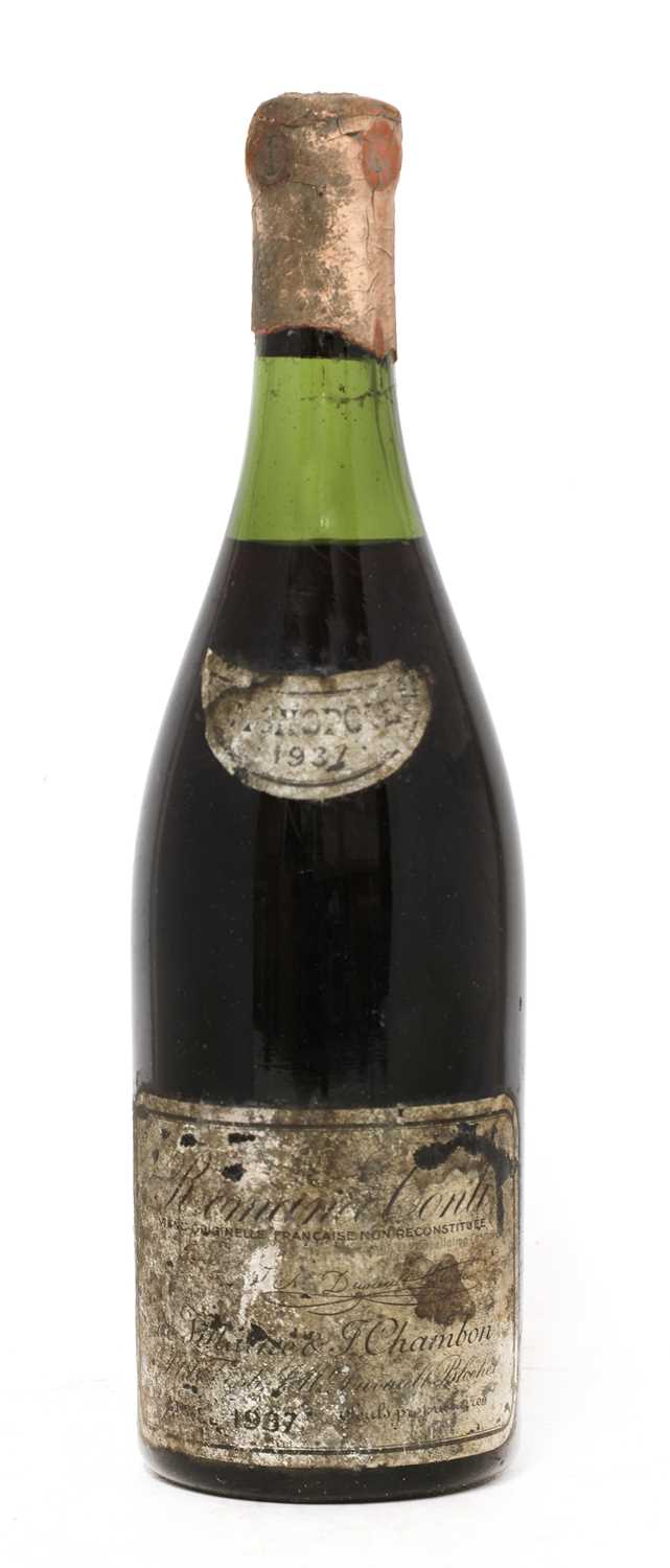 Romanée-Conti, Domaine de la Romanée-Conti, 1937, one bottle