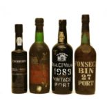 Assorted Port to include: Fonseca, Bin 27 Port, one bottle and three various others