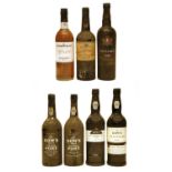 Assorted Port: Dows, Vintage Port, 1977 and 1985 one bottle each and five various others