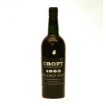 Croft, Vintage Port, 1963, one bottle