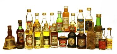 A collection of whisky and other miniatures to include: The Macallan, 1964 and approx 54 others