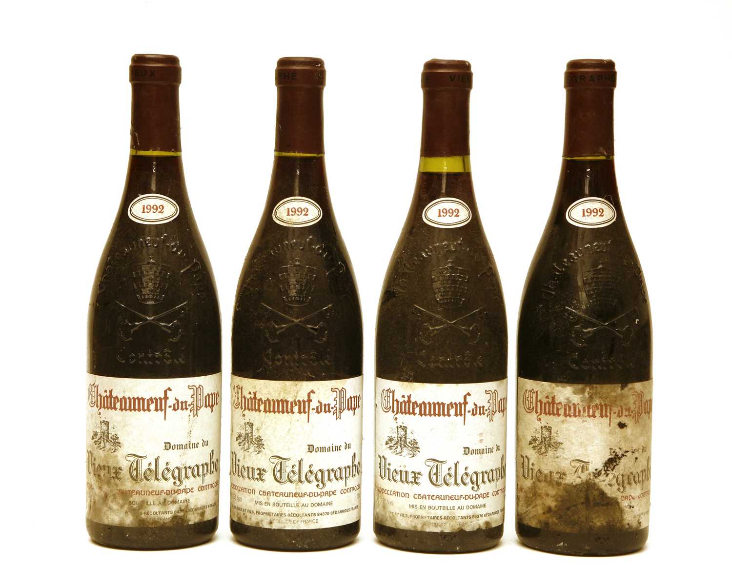 Châteauneuf-du-Pape, Domaine du Vieux Telegraphe, 1992, four bottles
