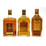 White Horse, Laird o’ Logan De Luxe Scotch Whisky and two others, three bottles in total