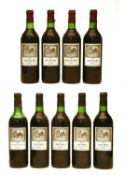 Château La Tour St. Bonnet, Medoc, Cru Bourgeois, 1976, four bottles and five other bottles