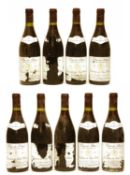 Domaine de Vieux Chene, Jean Claude & Beatrice Bouche, 1991, nine bottles, damaged labels