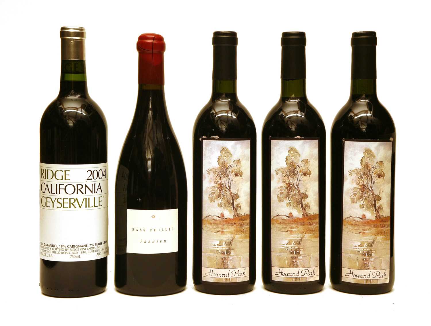 Assorted New World Wines: Howard Park, 1994, three bottles and two various others