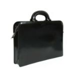 A Bally black leather briefcase