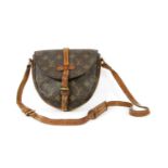 A Louis Vuitton monogrammed canvas crossbody satchel bag,