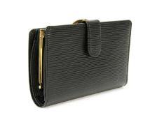 A Louis Vuitton black Epi leather 'French Purse',