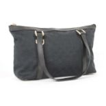 A Gucci black monogrammed canvas medium 'Abbey' tote,