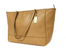 A Coach tan leather tote bag