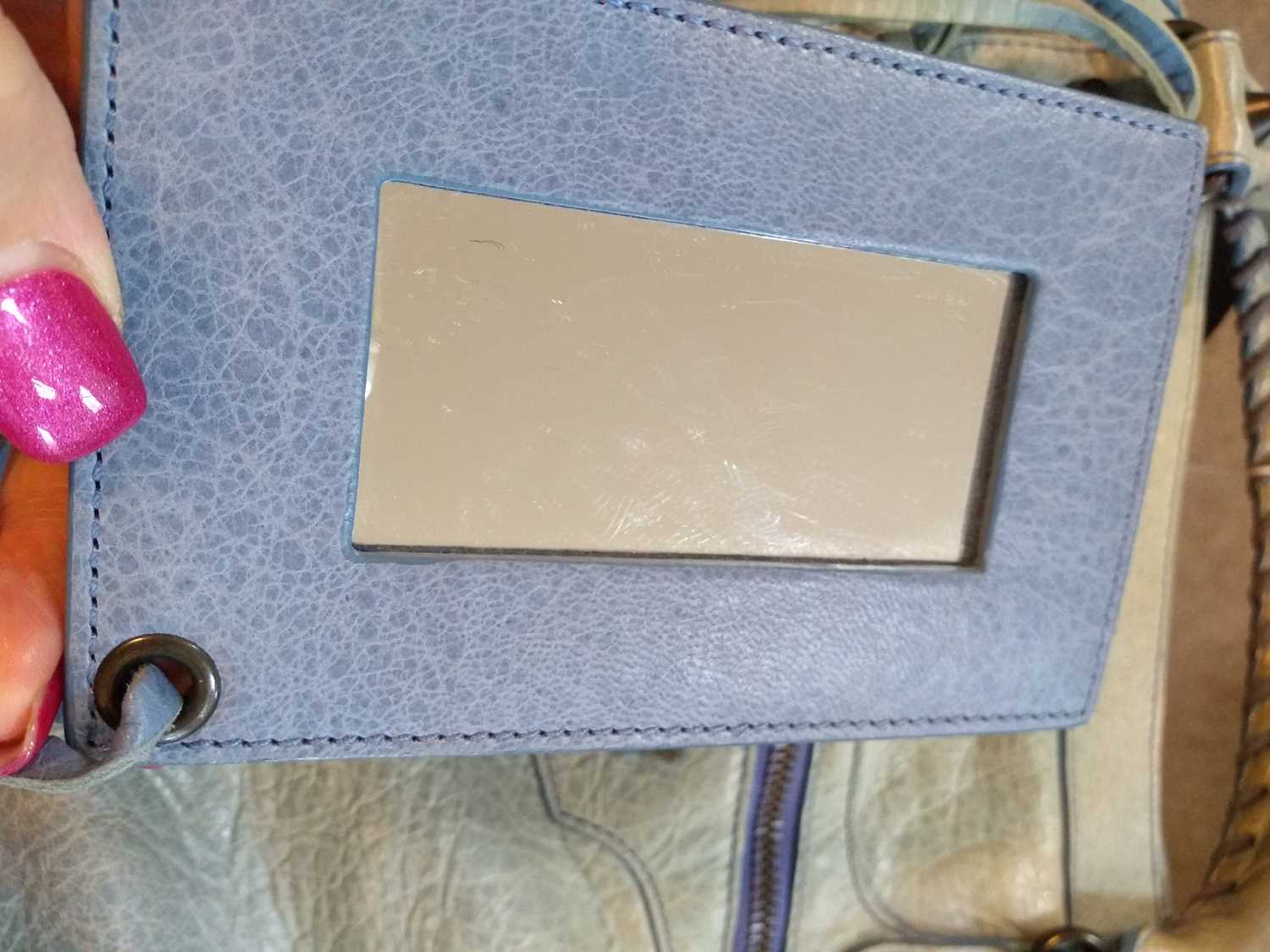 A Balenciaga 'City' light blue shoulder bag, - Image 4 of 8