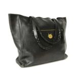 A Mulberry black leather 'Somerset' shopper tote,