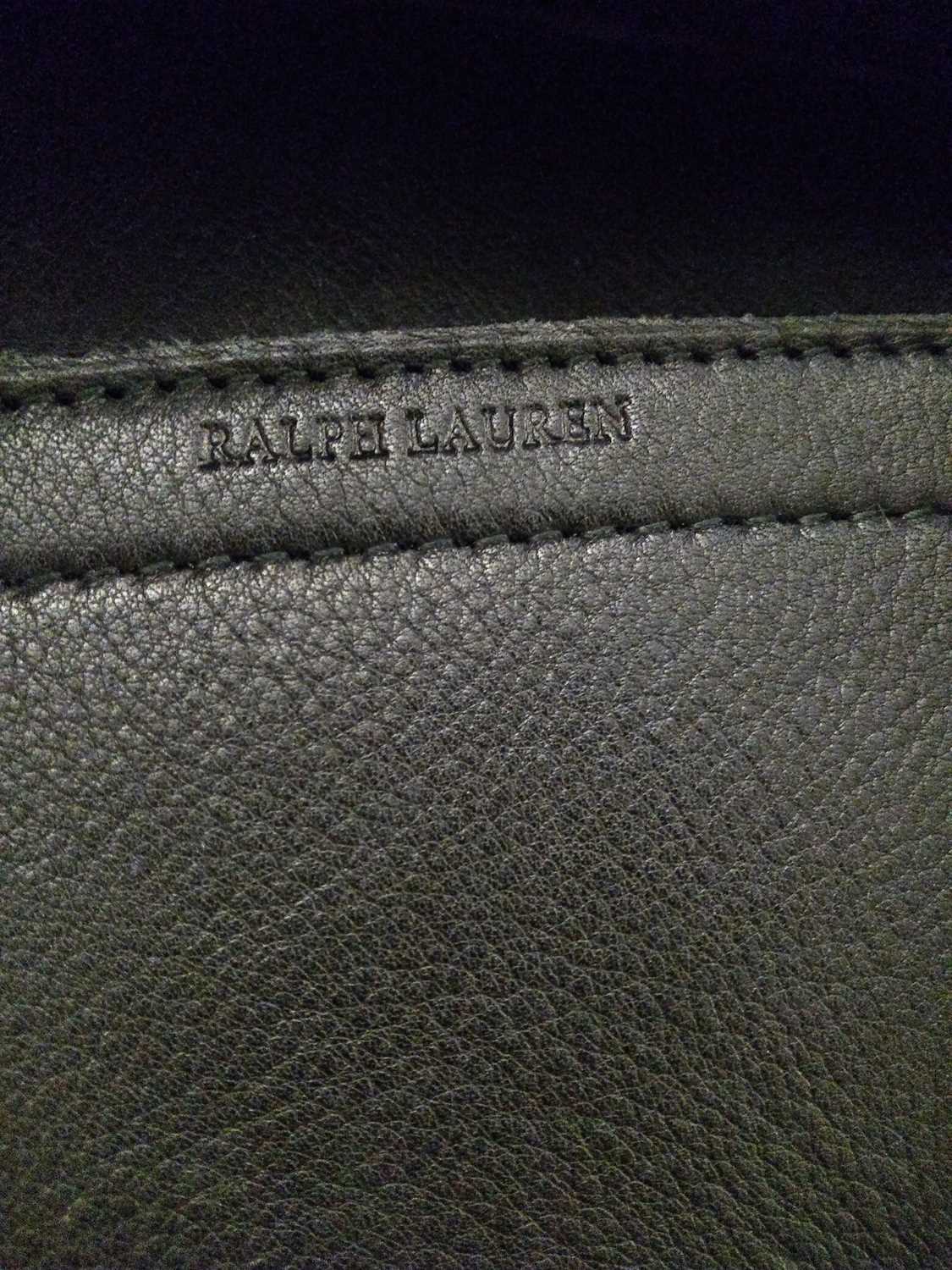 A Ralph Lauren black leather large tote - Image 4 of 7