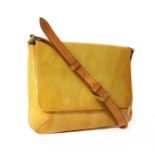 A Louis Vuitton yellow monogrammed Vernis leather 'Thompson Street' bag,