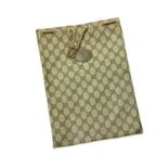 A Gucci Accessory Collection beige canvas drawstring pouch,