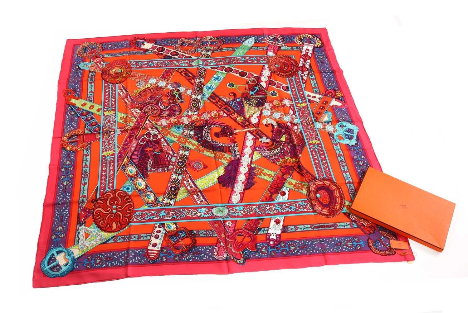 An Hermès large silk scarf