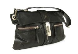 A Lanvin brown leather 'Hero' satchel bag,