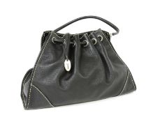 A Tod's black leather shoulder bag,