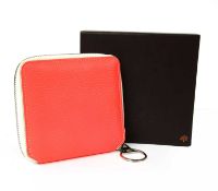 A Mulberry fluorescent orange 'Warren' wallet,