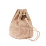 A Gucci pink monogrammed canvas mini drawstring backpack