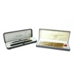 A Parker Sonnet gold-plated pen set,