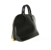A Louis Vuitton black Epi leather Alma bag