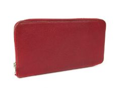 An Hermès red leather 'Azap' wallet