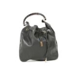 A Gucci black leather shoulder bag