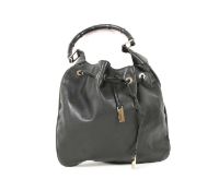 A Gucci black leather shoulder bag