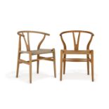 ƒƒ HANS J WEGNER (1914-2007) & CARL HANSEN (ÉDITEUR) - Paire de fauteuils [...]