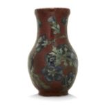 ALBERT DAMMOUSE (1848-1926) - Vase balustre en grès, décor émaillé de fleurs [...]