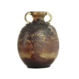ƒ ÉTABLISSEMENTS GALLÉ (1904-1936) - Important vase gourde en verre multicouche [...]