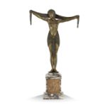 DEMETER H. CHIPARUS (1886-1947) - Danseuse à l’écharpe - Épreuve en bronze à [...]