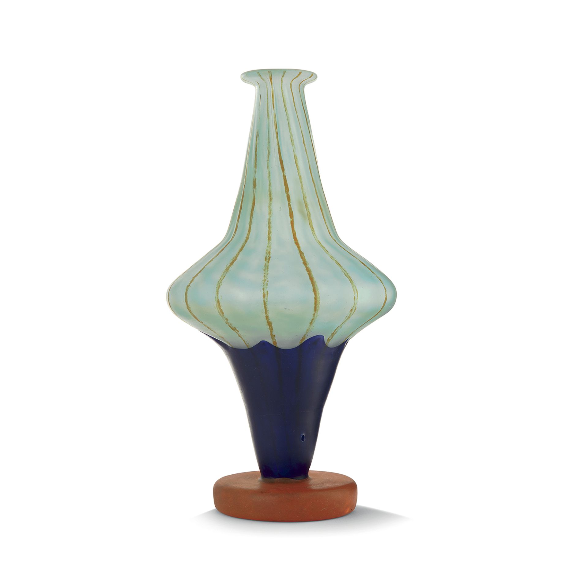 SCHNEIDER - Vase toupie fileté, modèle dessiné circa 1921, formé de trois [...]