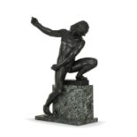 VICTOR ROUSSEAU (1865-1954) - DIONYSOS - Épreuve en bronze à patine noire. [...]