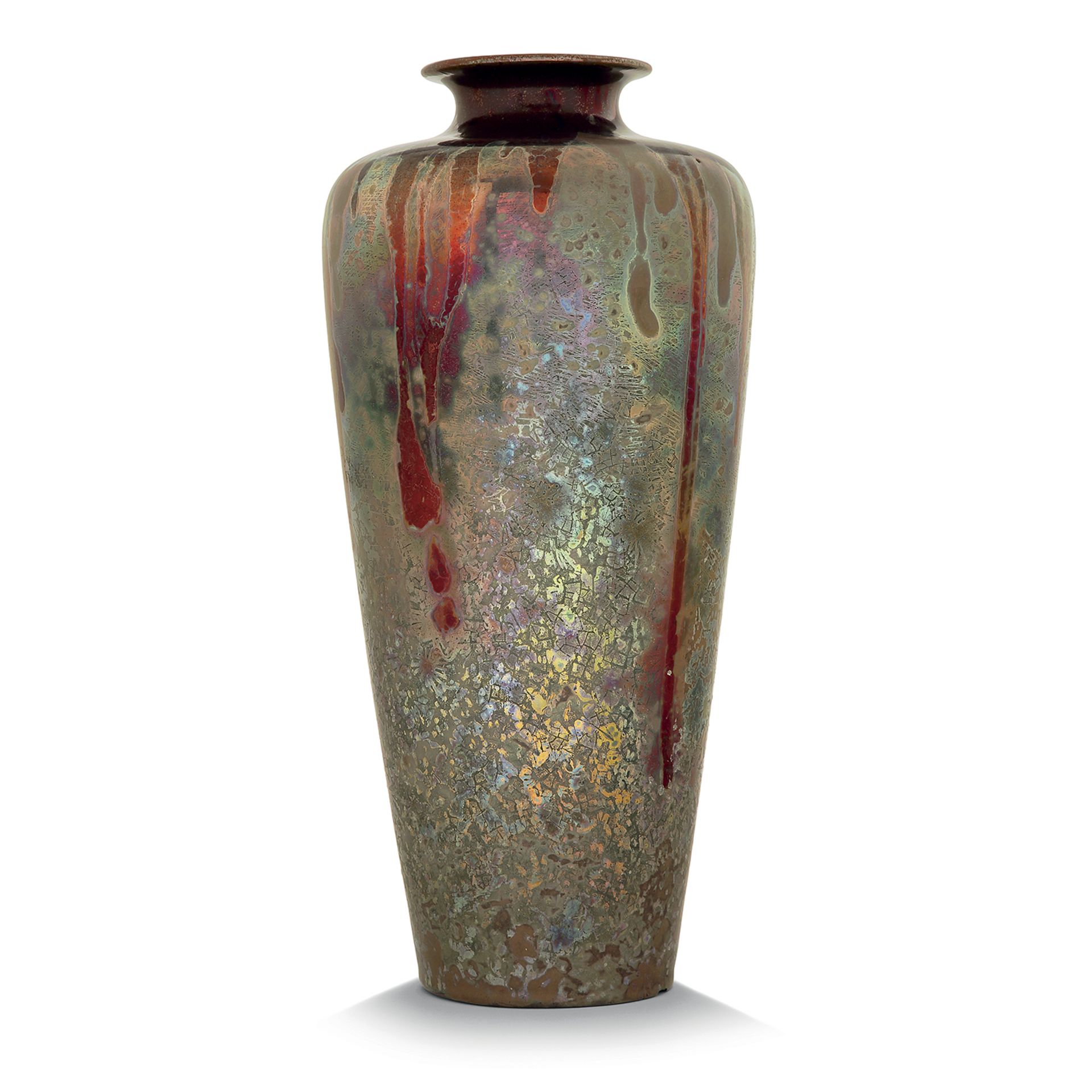 CLÉMENT MASSIER (1844-1917) - Vase ovoïde à épaulement en faïence, décor de [...] - Image 2 of 2