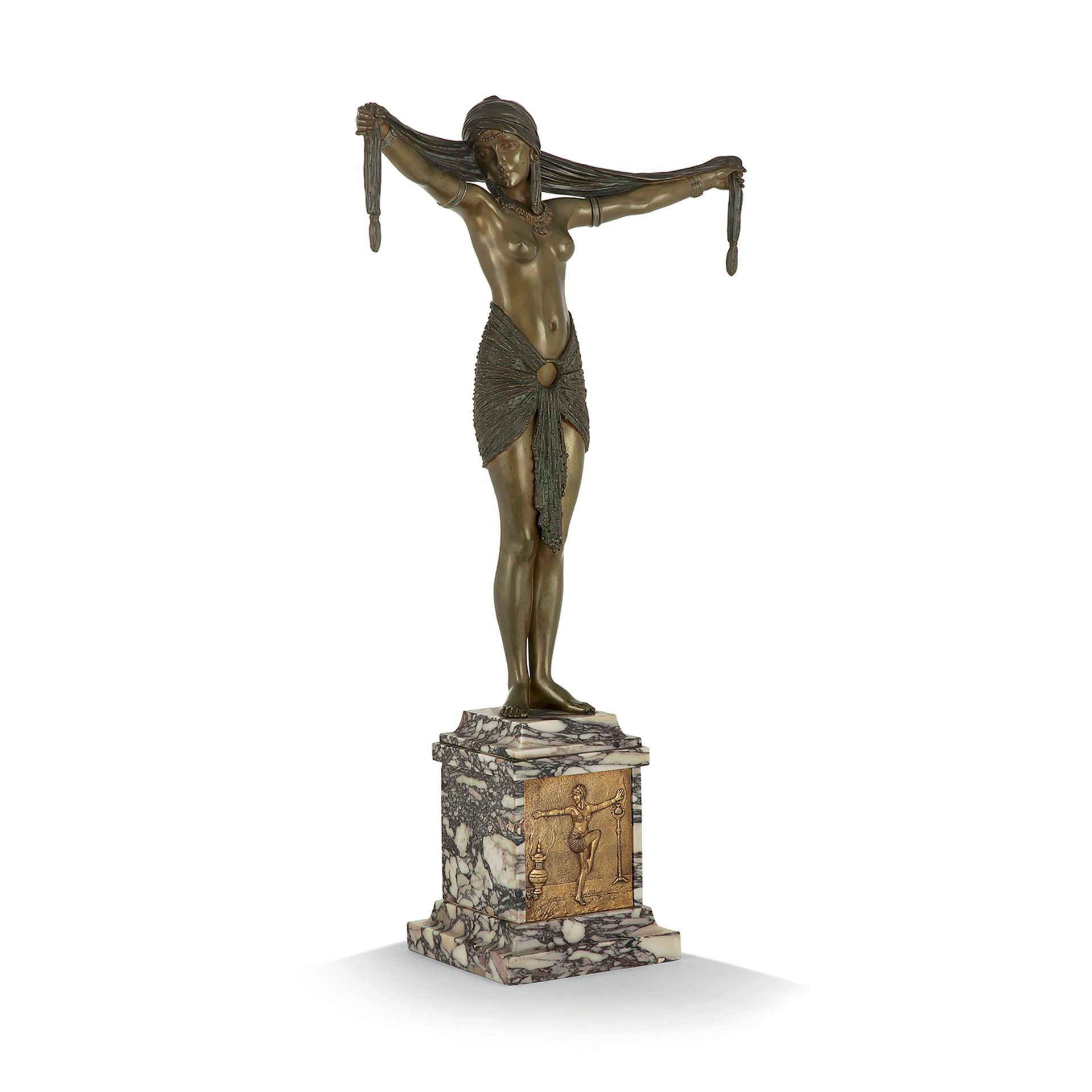 DEMETER H. CHIPARUS (1886-1947) - Danseuse à l’écharpe - Épreuve en bronze à [...] - Image 2 of 3