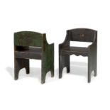 VITTORIO ZECCHIN (1878-1947) - Paire de chaises à structure géométrique [...]